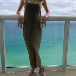 Maxi green dress T by Alexander Wang